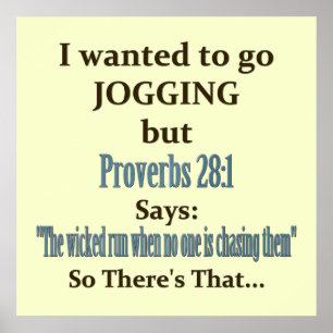 Jogging Humor Poster