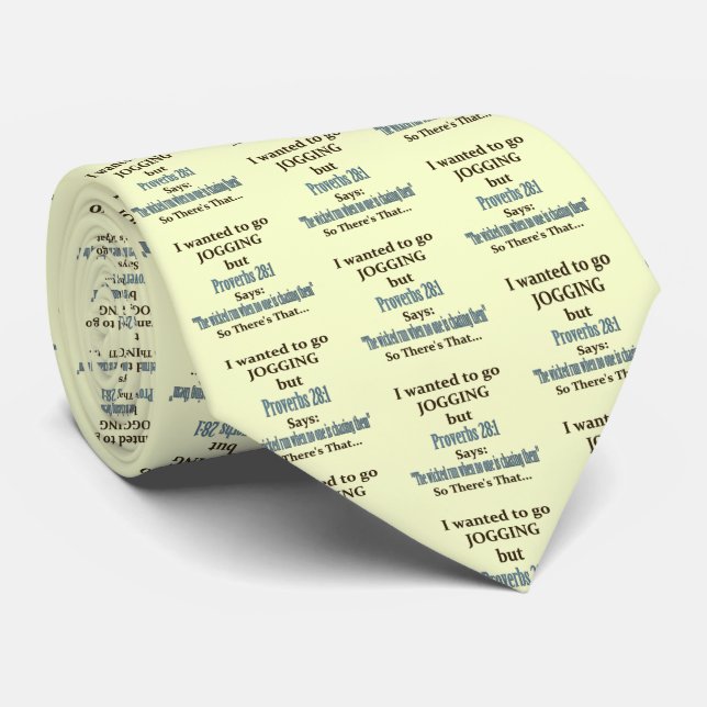 Jogging Humor Tie (Rolled)
