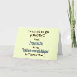 Jogging Humour Card