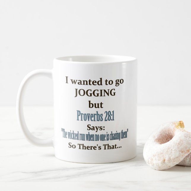Jogging Humour Coffee Mug (With Donut)