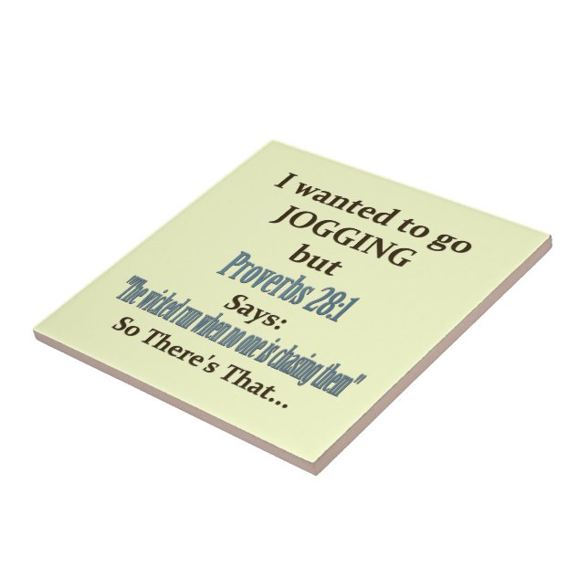 Jogging Humour Tile (Side)