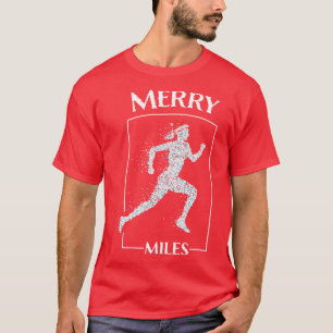 Jogging Jogger Running Santa Hat Christmas Season T-Shirt