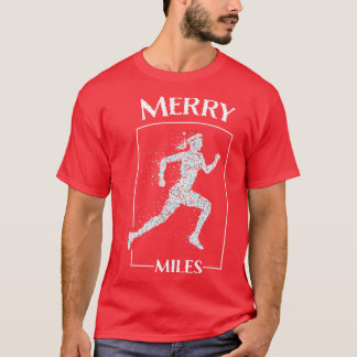 Jogging Jogger Running Santa Hat Christmas Season T-Shirt