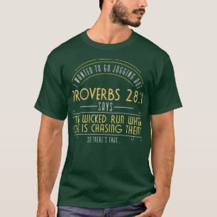 Jogging Workout Bible Verse Fitness Gym Christian T-Shirt