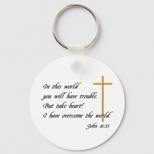 Joh 16:33 key ring (Front)