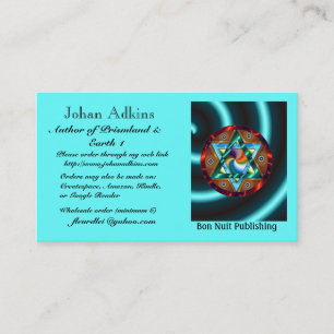 Johan Adkins Author of Prismland & Earth 1 Business Card