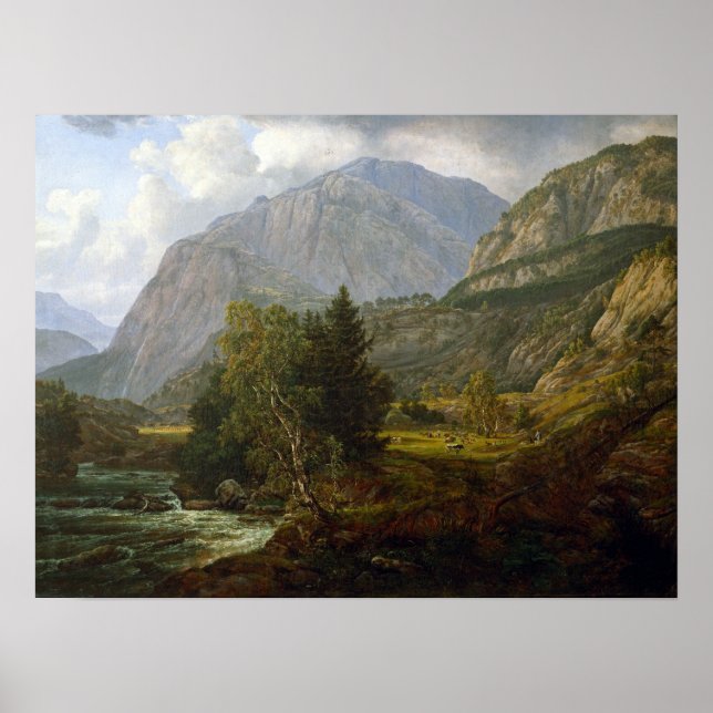 Johan Christian Dahl View of Fortundalen Poster (Front)