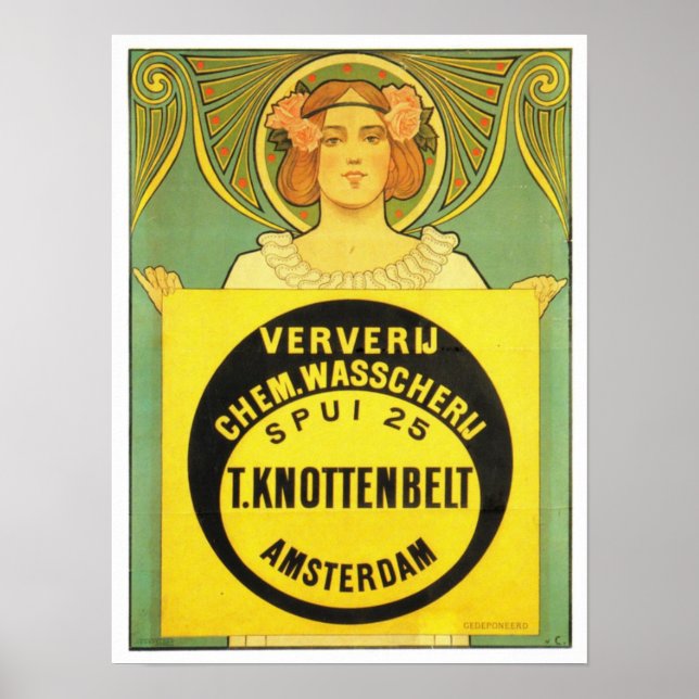 Johann Georg van Caspel Art Nouveau Poster (Front)