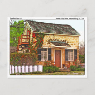 Johann Knopp Home, Fredericksburg, TX Postcard