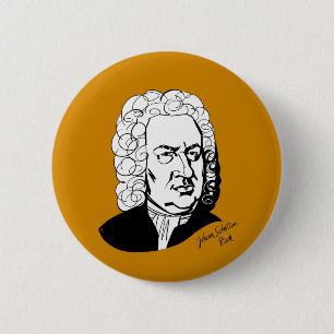 Johann Sebastian Bach 6 Cm Round Badge