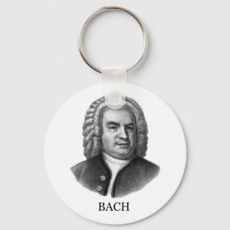 Johann Sebastian Bach, black Key Ring