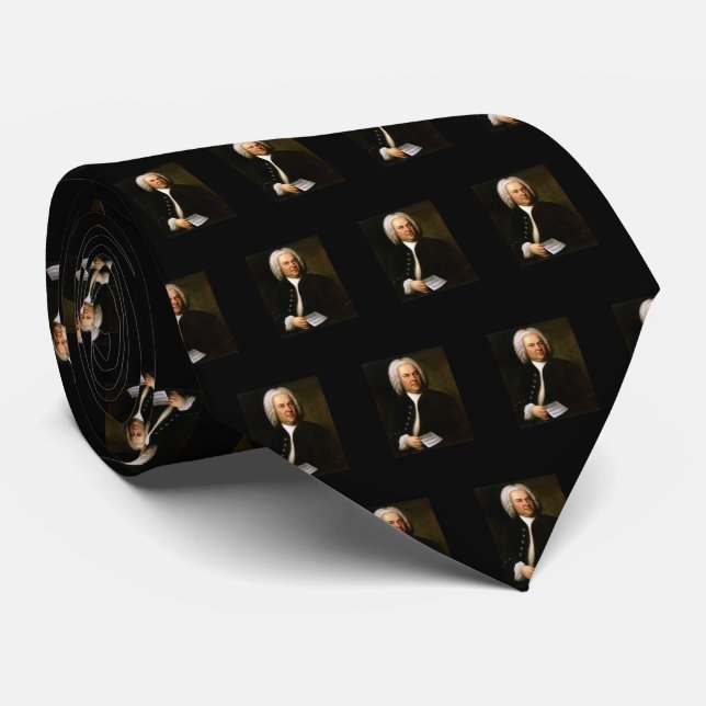 Johann Sebastian Bach Black Tie (Rolled)