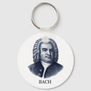 Johann Sebastian Bach, blue Key Ring