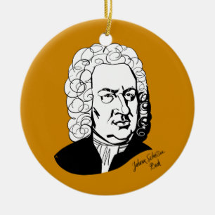 Johann Sebastian Bach Ceramic Tree Decoration