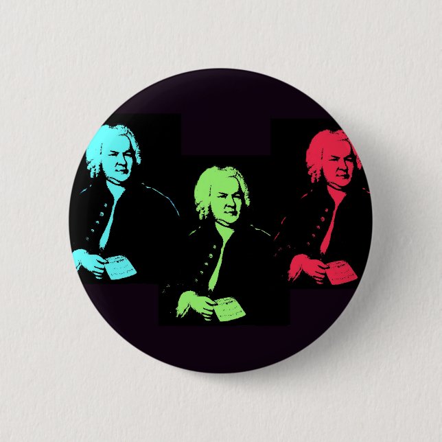 Johann Sebastian Bach Collage 6 Cm Round Badge (Front)