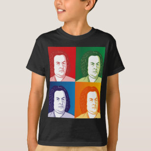 Johann Sebastian Bach im Cartoon Stil T-Shirt