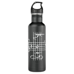 Johann Sebastian Bach Musical Signature Notation 710 Ml Water Bottle