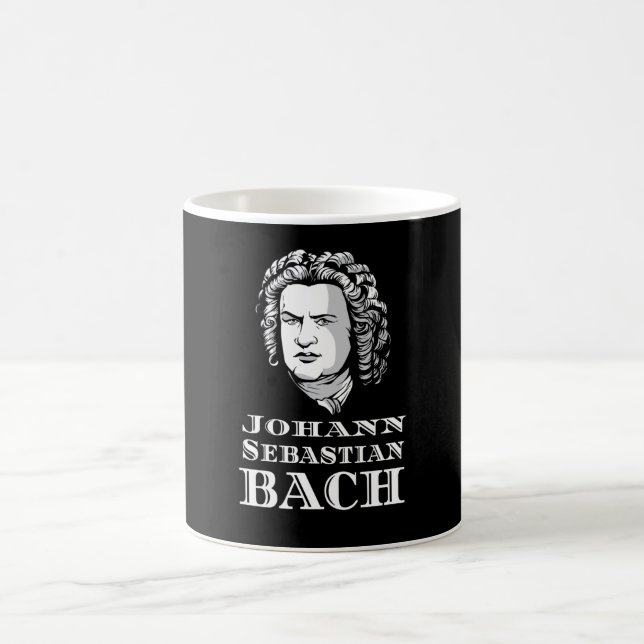Johann Sebastian Bach Portrait Coffee Mug (Center)