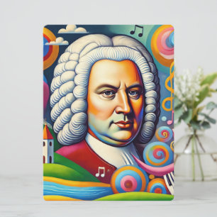 Johann Sebastian Bach Portrait  Invitation