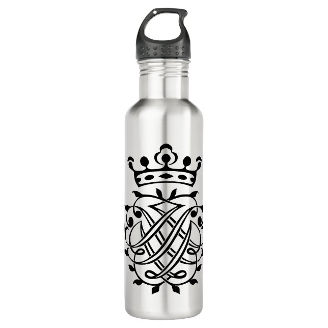 Johann Sebastian Bach Seal Crest Monogram Insignia 710 Ml Water Bottle (Front)