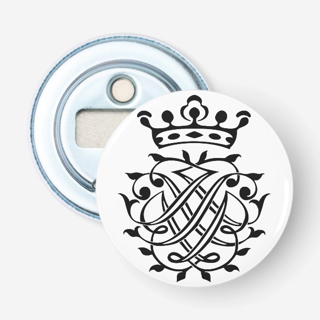 Johann Sebastian Bach Seal Crest Monogram Insignia Bottle Opener (Front)
