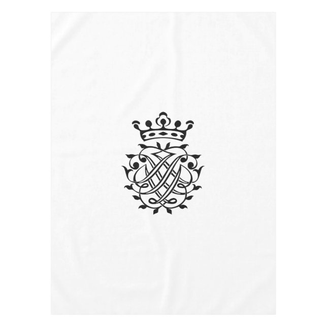 Johann Sebastian Bach Seal Crest Monogram Insignia Tablecloth (Front)