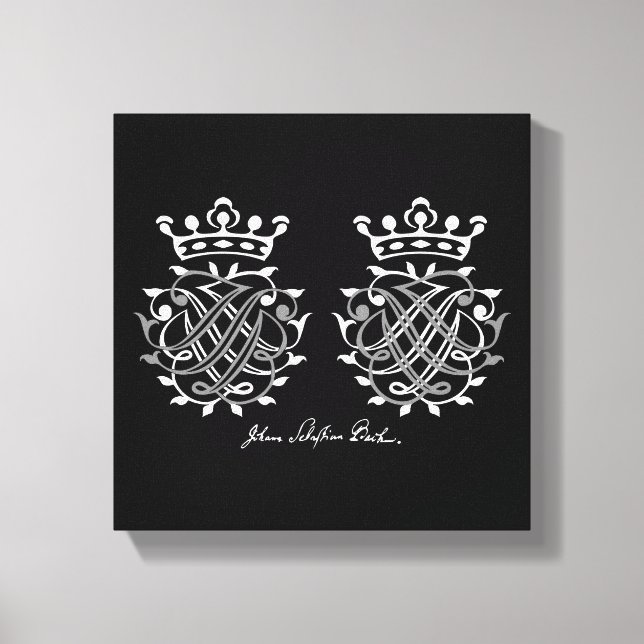 Johann Sebastian Bach seal on canvas Print (Front)