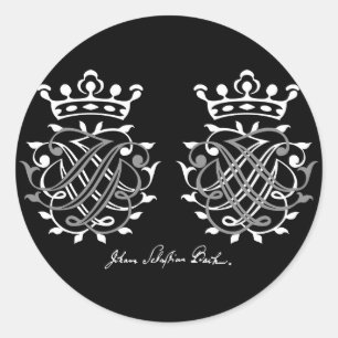 Johann Sebastian Bach Siegel Classic Round Sticker