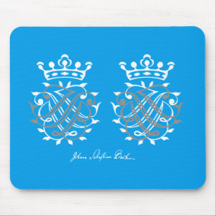Johann Sebastian Bach Siegel JSB + BSJ Mouse Mat