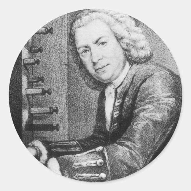 Johann Sebastian Bach Stuff Classic Round Sticker (Front)