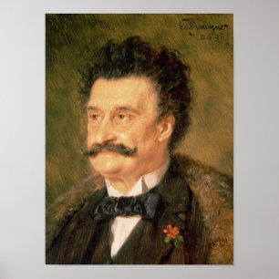 Johann Strauss the Younger, 1895 Poster