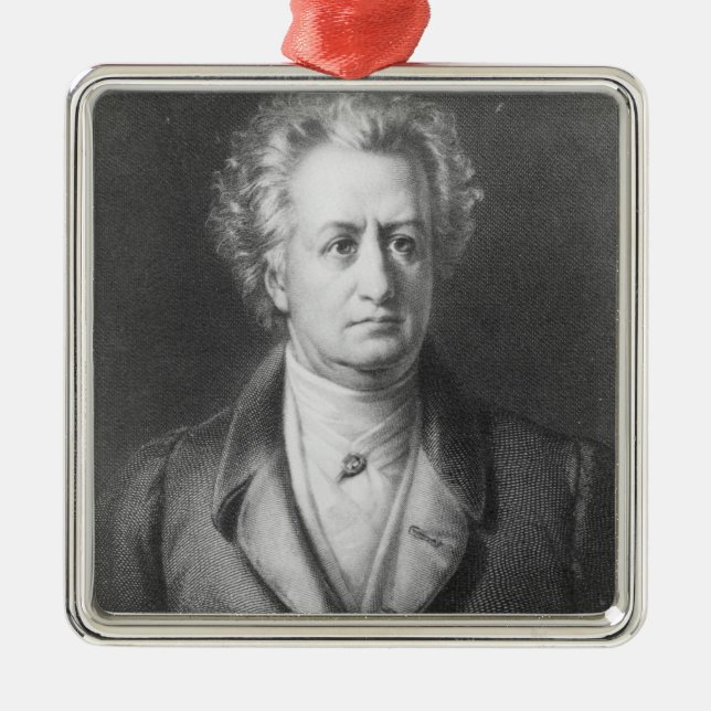 Johann Wolfgang Goethe Metal Tree Decoration (Front)