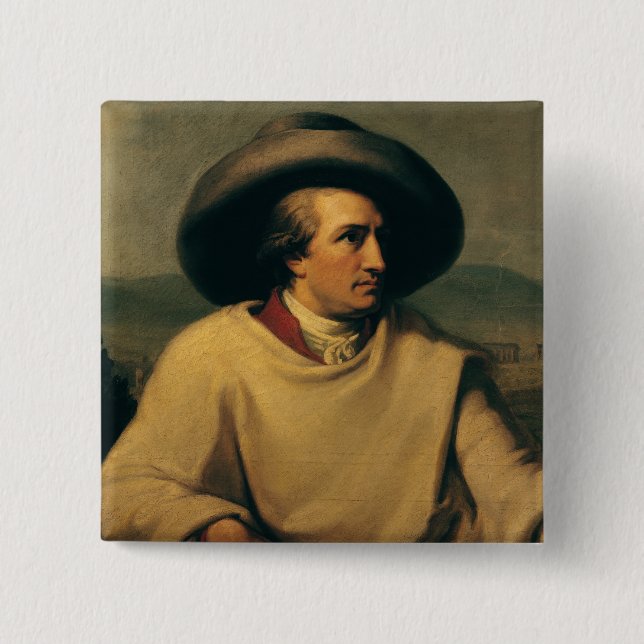 Johann Wolfgang von Goethe 15 Cm Square Badge (Front)