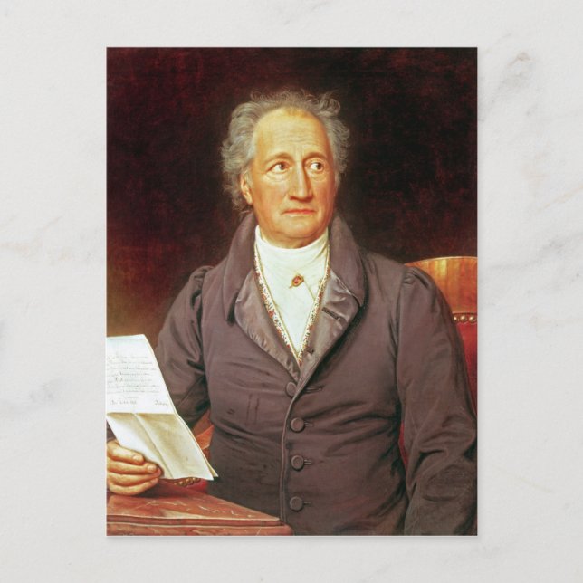 Johann Wolfgang von Goethe  1828 Postcard (Front)