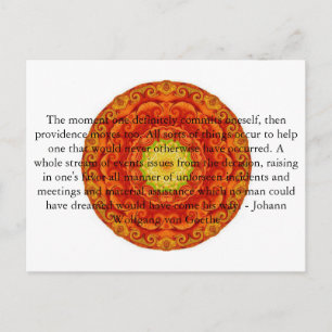 Johann Wolfgang von Goethe QUOTATION Invitation Postcard
