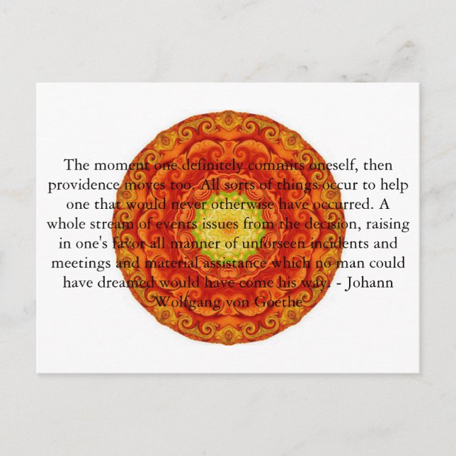 Johann Wolfgang von Goethe QUOTATION Invitation Postcard (Front)