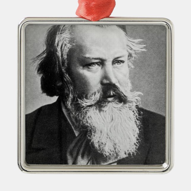 Johannes Brahms, 1879 Metal Tree Decoration (Front)