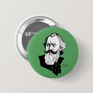 Johannes Brahms 6 Cm Round Badge