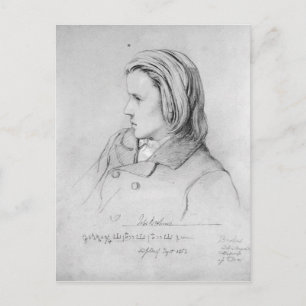 Johannes Brahms aged twenty, 1853 Postcard