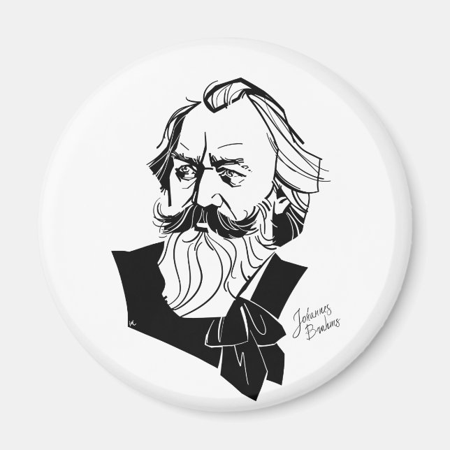 Johannes Brahms Magnet (Front)