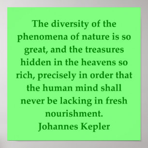 Johannes Kepler quote Poster