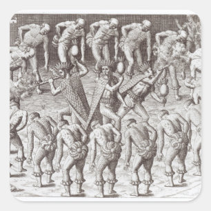 Johannes Lerii's Account of the Caraibe Indians Square Sticker