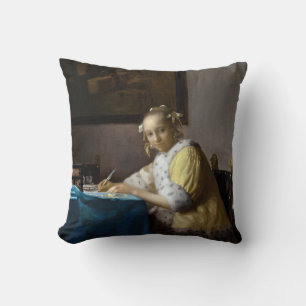 Johannes Vermeer - A Lady writing a Letter Cushion