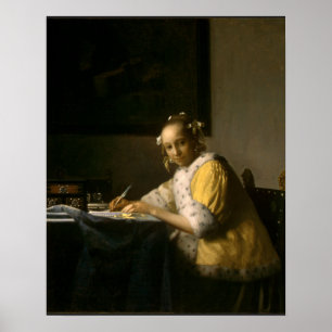Johannes Vermeer, A Lady Writing a Letter Poster
