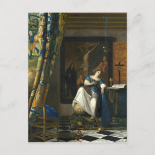 Johannes Vermeer Allegory of the Catholic Faith Postcard