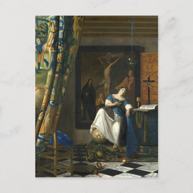 Johannes Vermeer Allegory of the Catholic Faith Postcard (Front)