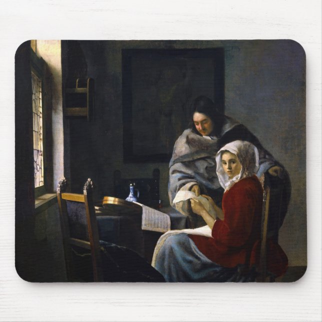Johannes Vermeer - Girl Interrupted at Her Music Mouse Mat (Front)
