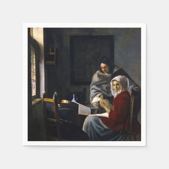 Johannes Vermeer - Girl Interrupted at Her Music Napkin (Front)