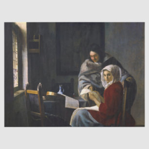 Johannes Vermeer - Girl Interrupted at Her Music Tissue Paper