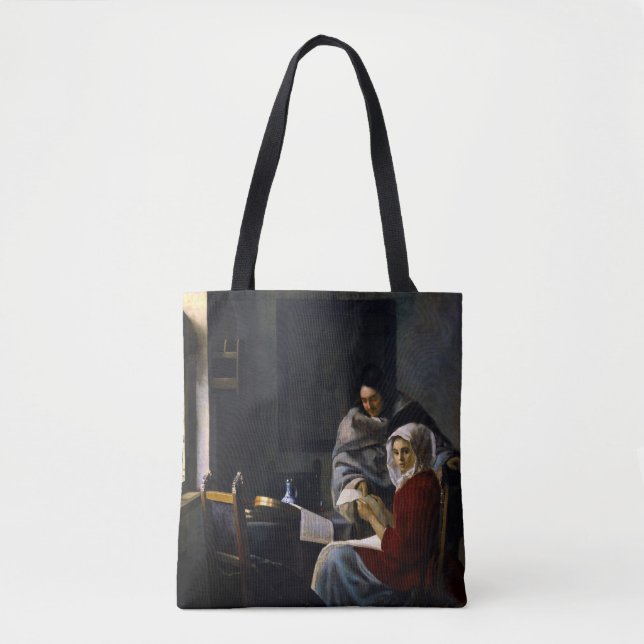 Johannes Vermeer - Girl Interrupted at Her Music Tote Bag (Front)